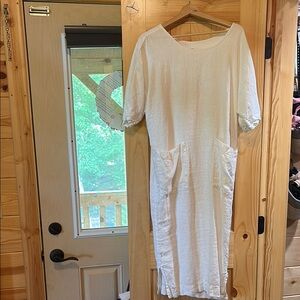 Organic Linen Midi Dress